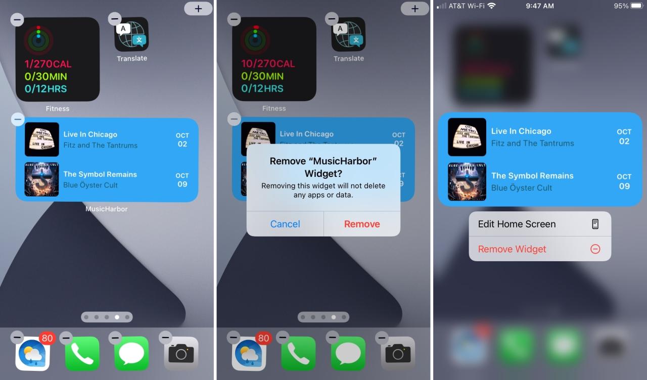 Eliminar un widget de la pantalla de inicio en iPhone