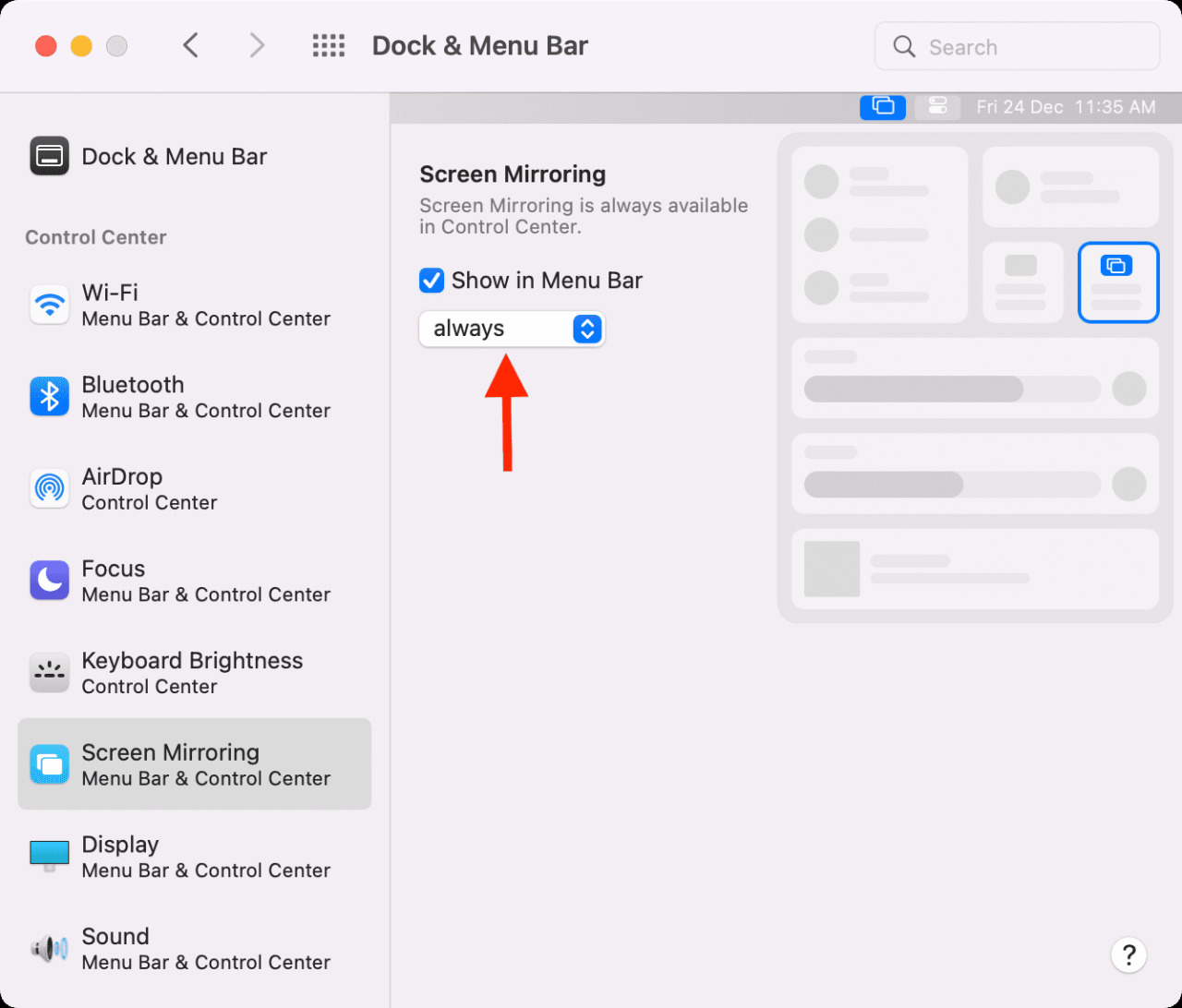 Duplicación de pantalla Preferencias del sistema Mac