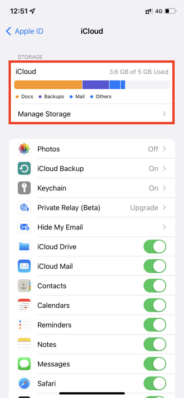 Ver tu espacio gratuito de iCloud en iPhone