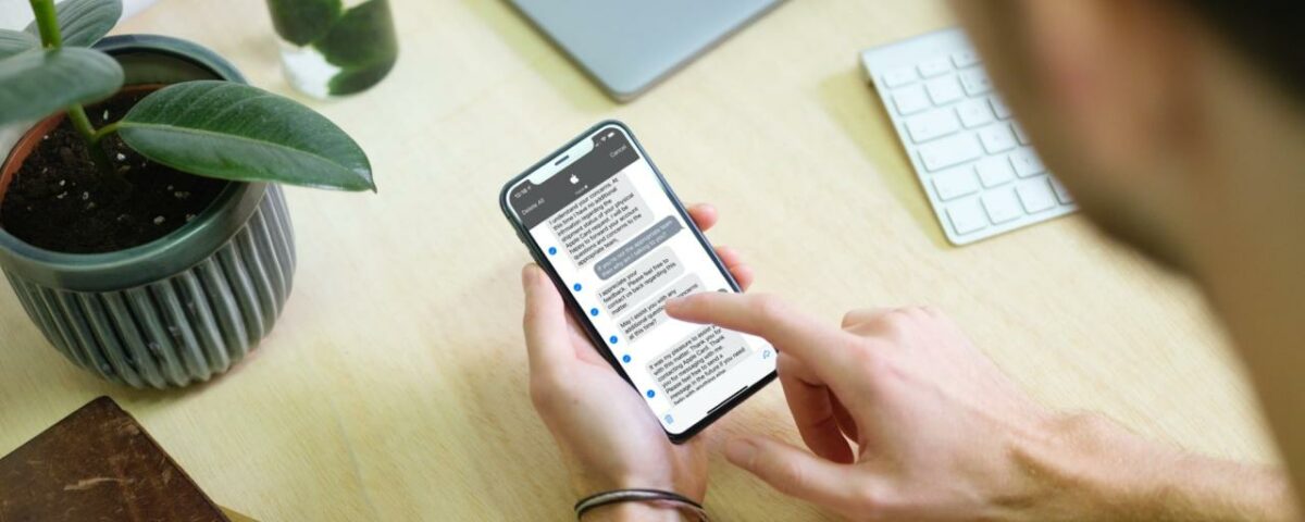 Seleccionar todos los textos en mensajes en iPhone