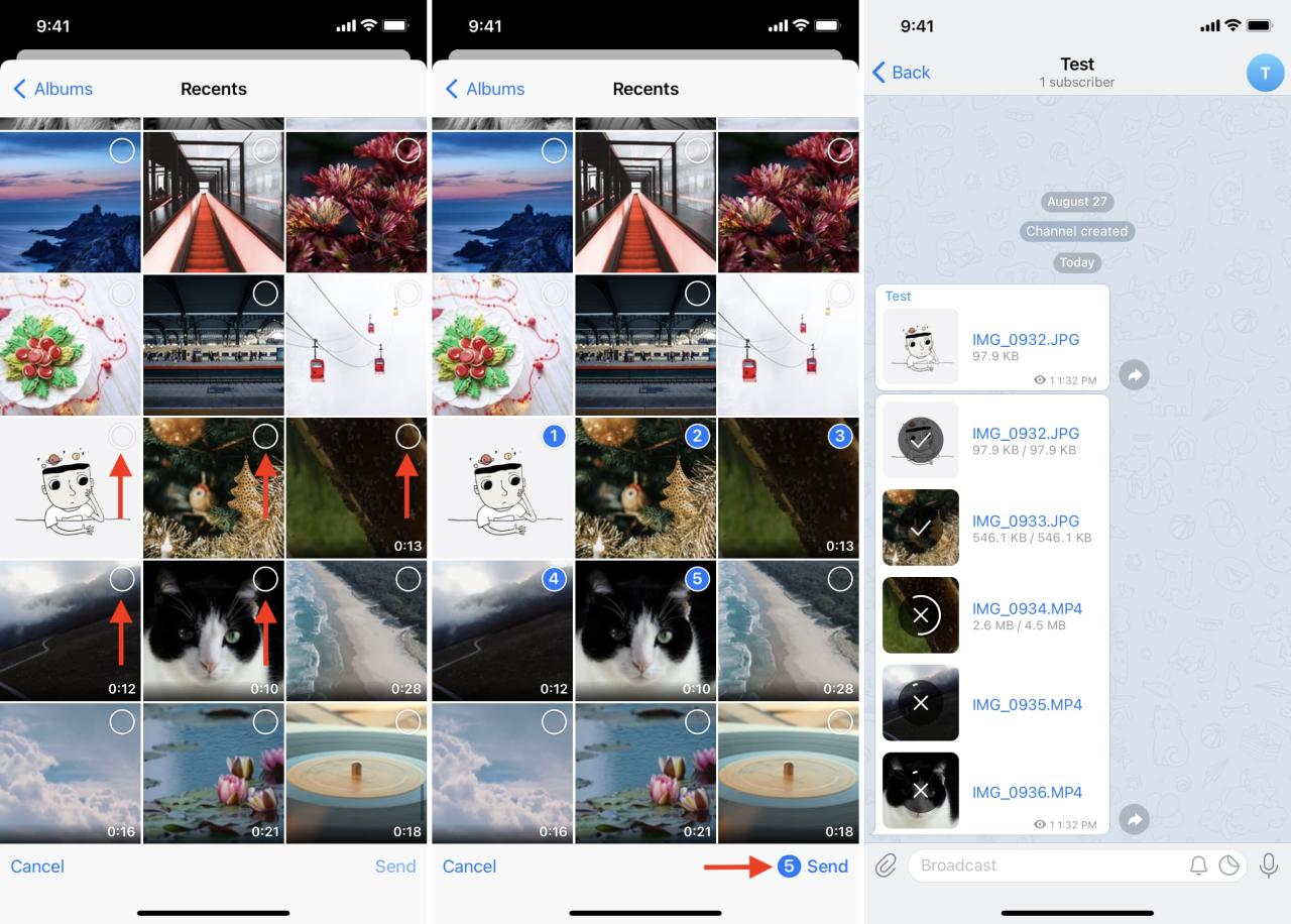 Envía múltiples imágenes en calidad total en Telegram para iPhone
