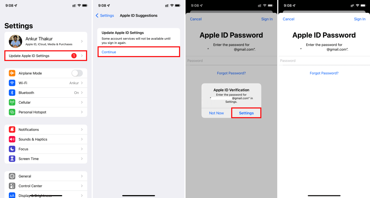 Actualizar la configuración de ID de Apple en iPhone