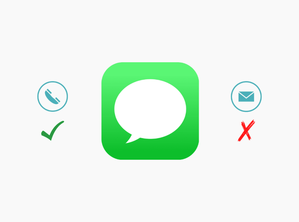 Use el número de teléfono en iMessage en lugar del correo electrónico