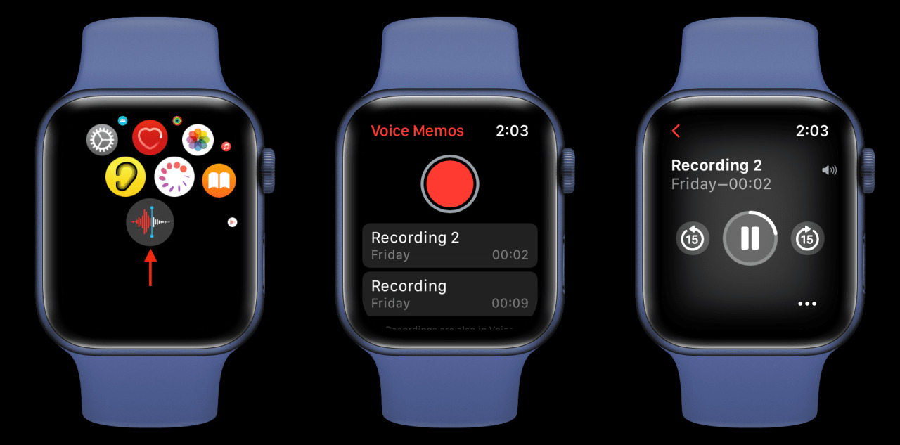 Notas de voz en Apple Watch