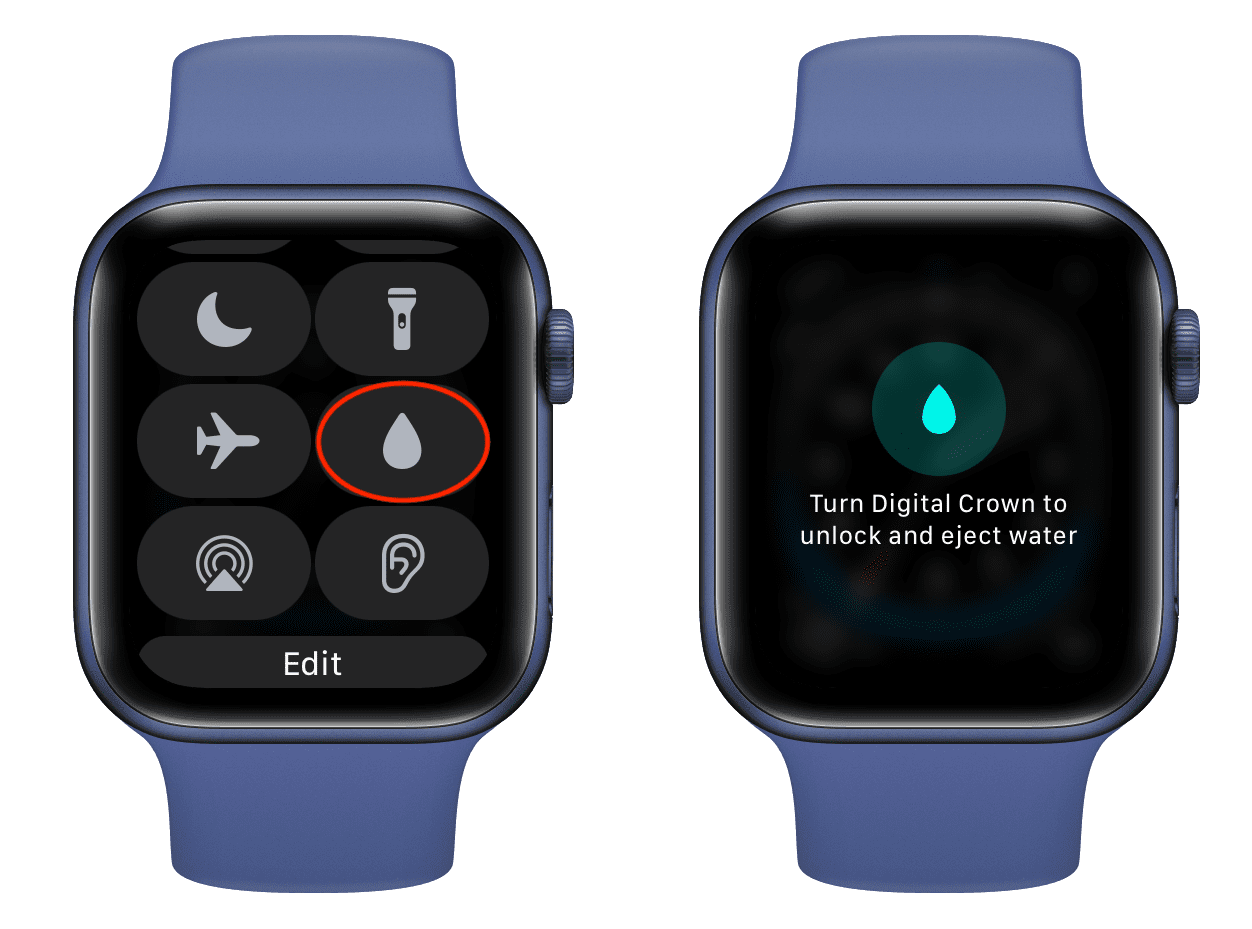 Bloqueo de agua en Apple Watch