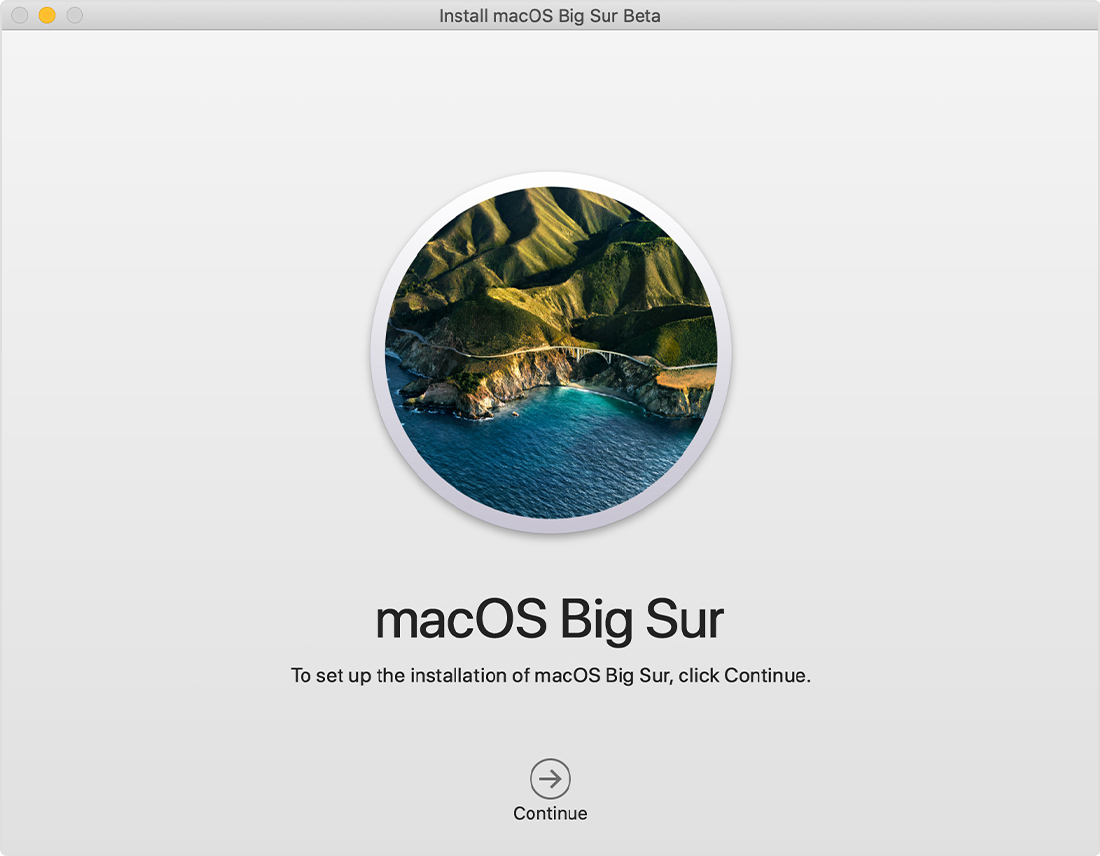 instalación limpia macOS 11 Big Sur - pantalla de bienvenida del instalador