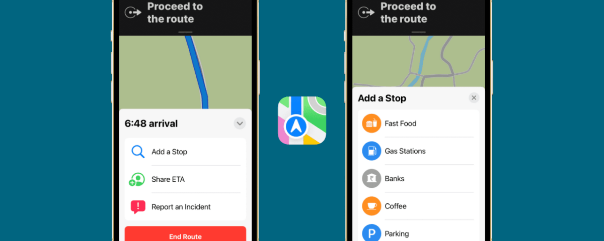 Agregar una parada en Apple Maps en iPhone
