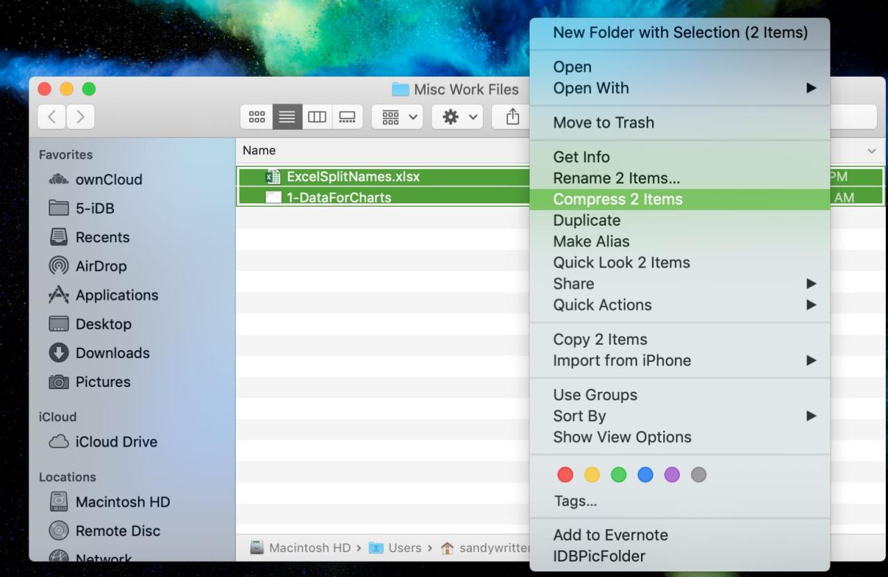 gesto anchura espina Cómo comprimir y descomprimir rápidamente archivos y carpetas en Mac | Apple