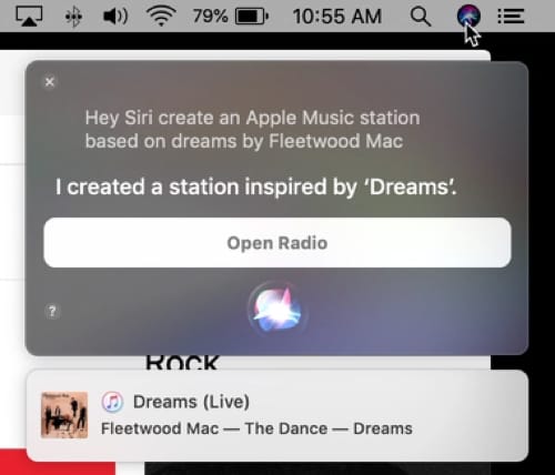 Crear estación de radio Siri en Mac