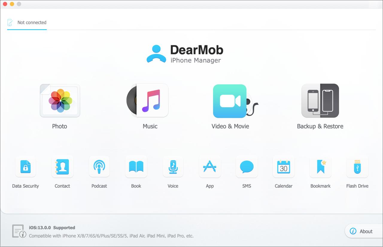 DearMob iPhone Manager on Mac