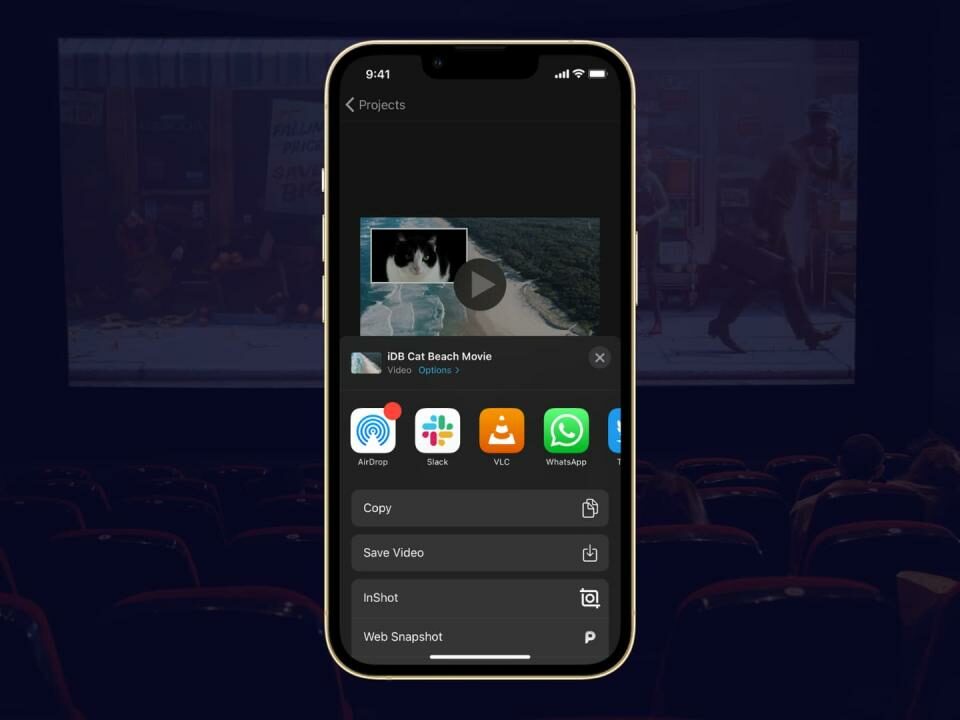 Exporta el proyecto de iMovie desde tu iPhone