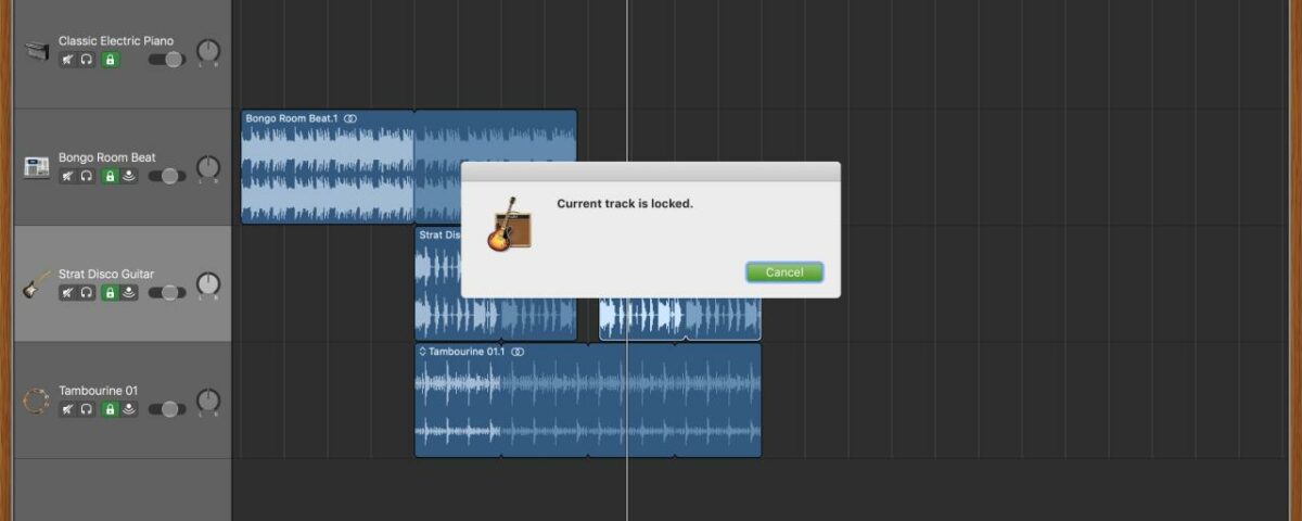 GarageBand Track Mac bloqueado