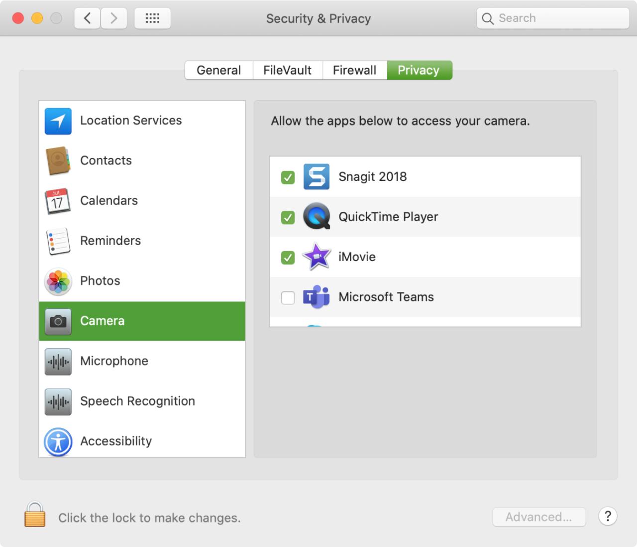 Mac Security and Privacy Apps with Access