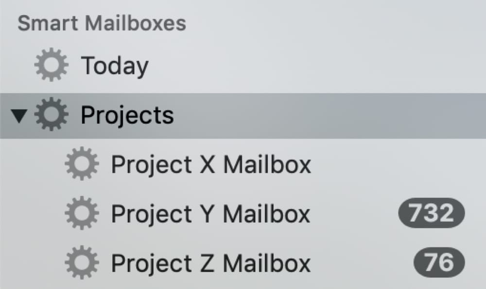 Carpeta de buzón inteligente en Mail en Mac