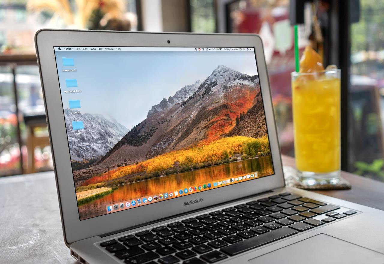 Cambiar el protector de pantalla del fondo de pantalla de Mac MacBook Air