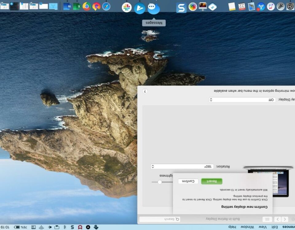 Girar la pantalla de Mac 180 grados