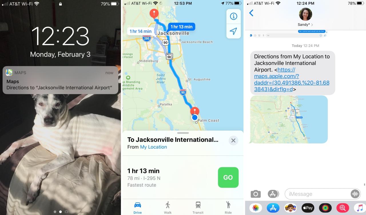 Apple Maps en Mac Compartir mensajes de iPhone