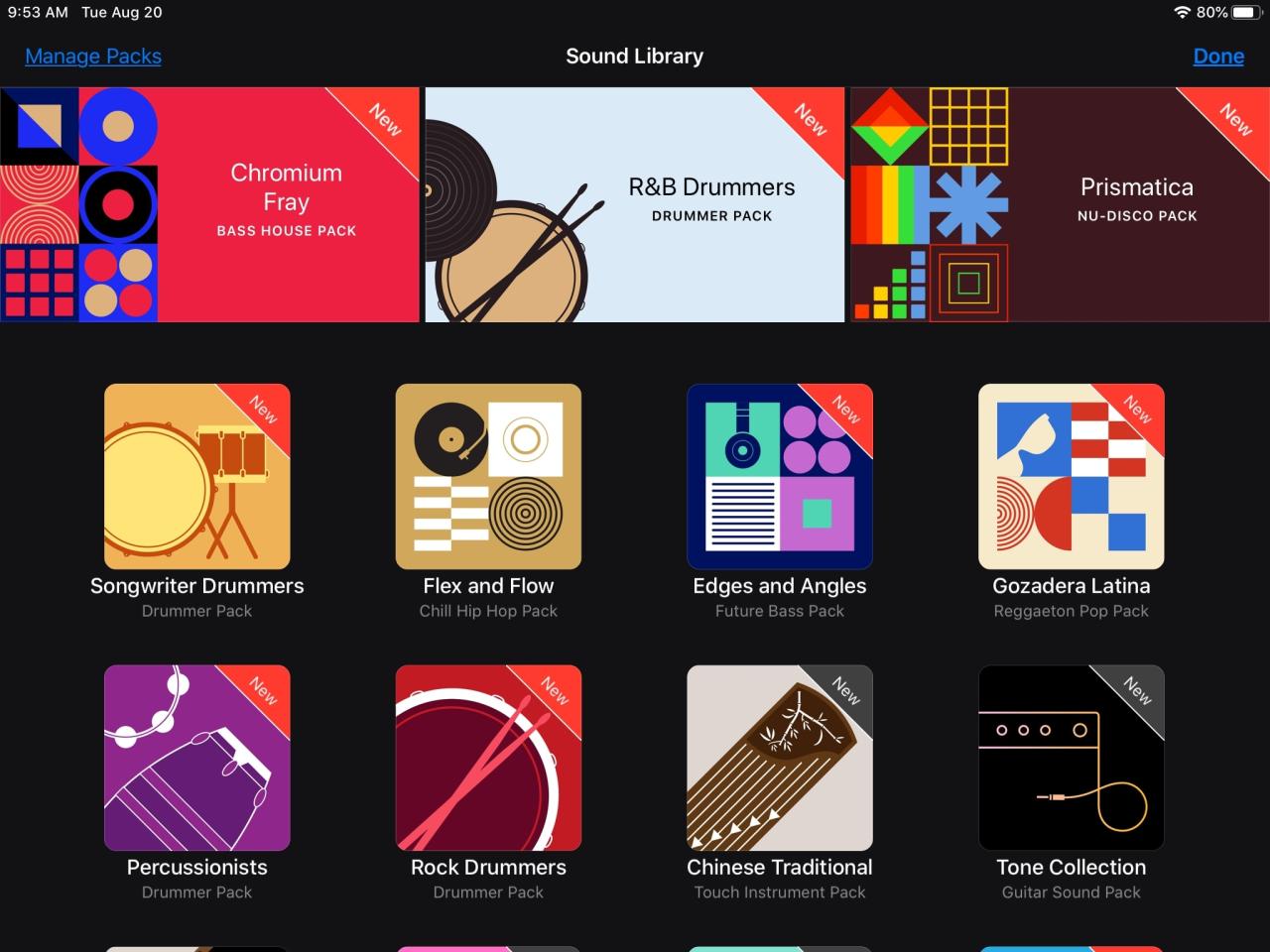 GarageBand Descargar Apple Loops iPad