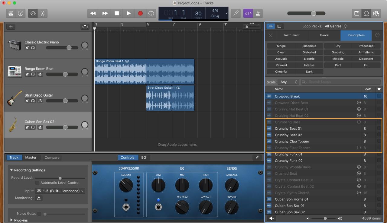 GarageBand Descarga Apple Loops Mac