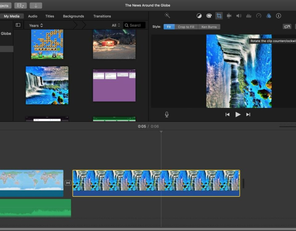 Rotar video iMovie Mac
