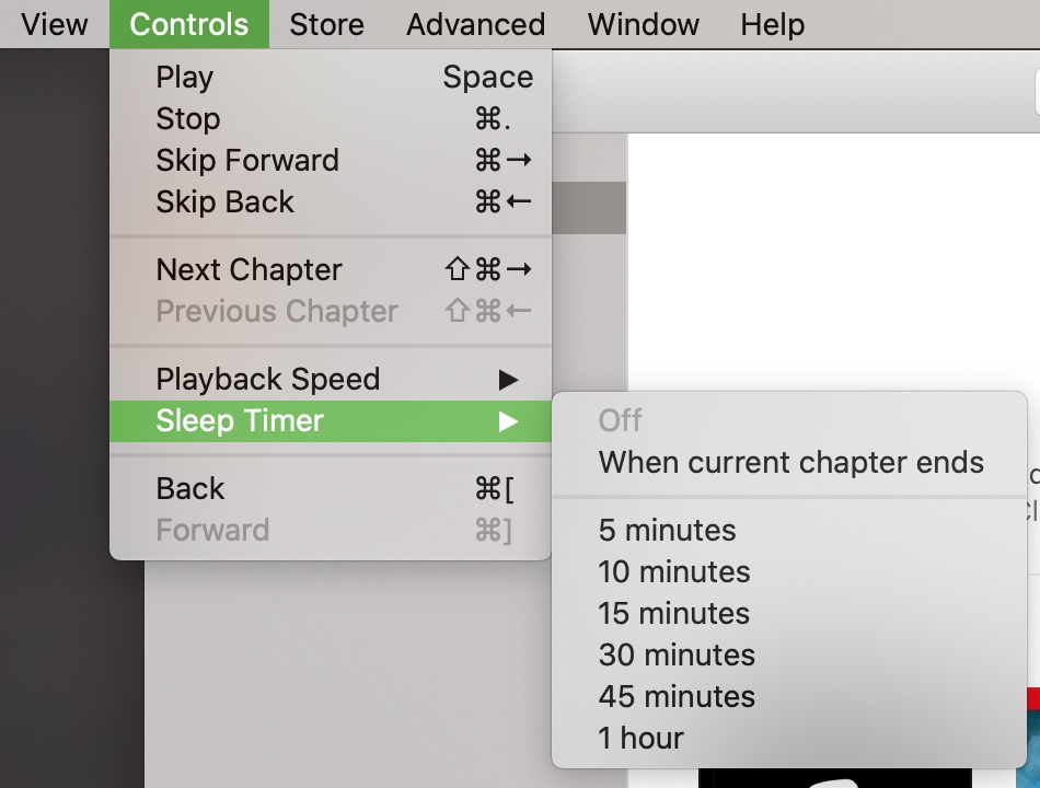 Configurar Sleep Timer Libros Mac barra de menú