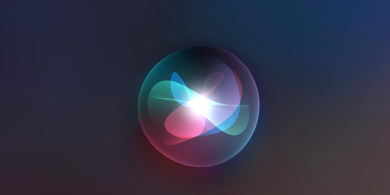 Una imagen destacada que muestra un orbe de Siri contra un fondo oscuro