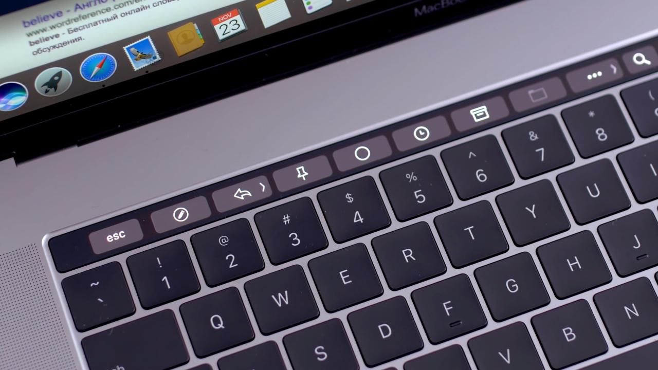 Acciones rápidas en la Touch Bar del MacBook Pro