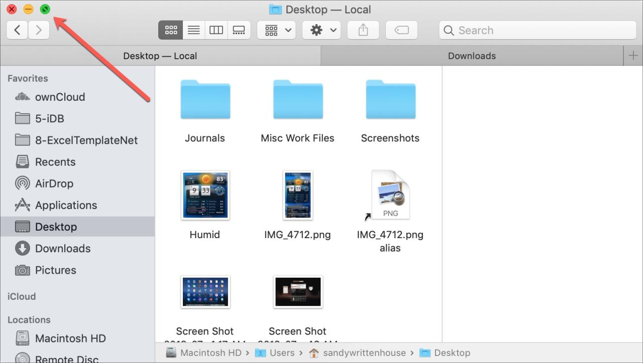 Botones de ventana en Mac