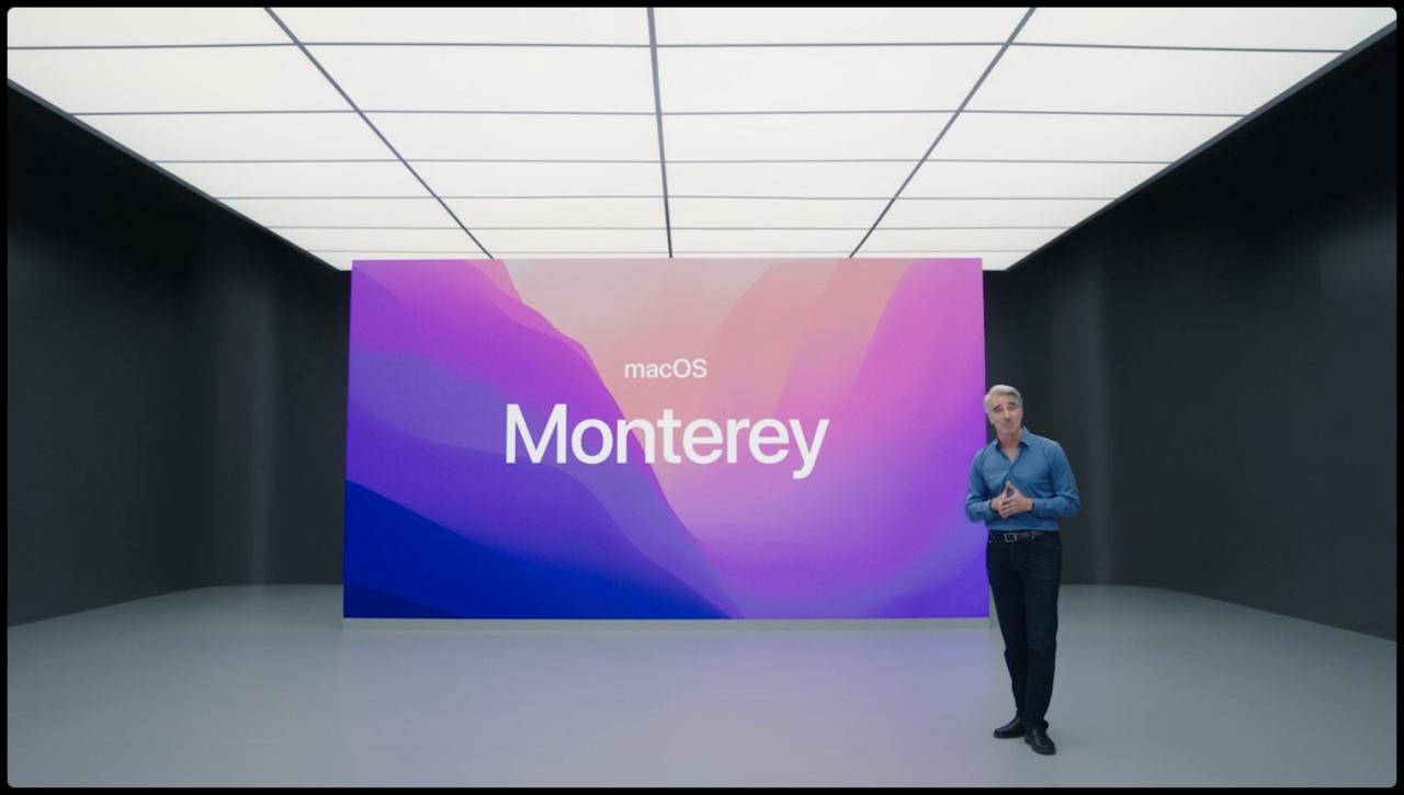 Apple's marketing image revealing the "macOS Monterey" name