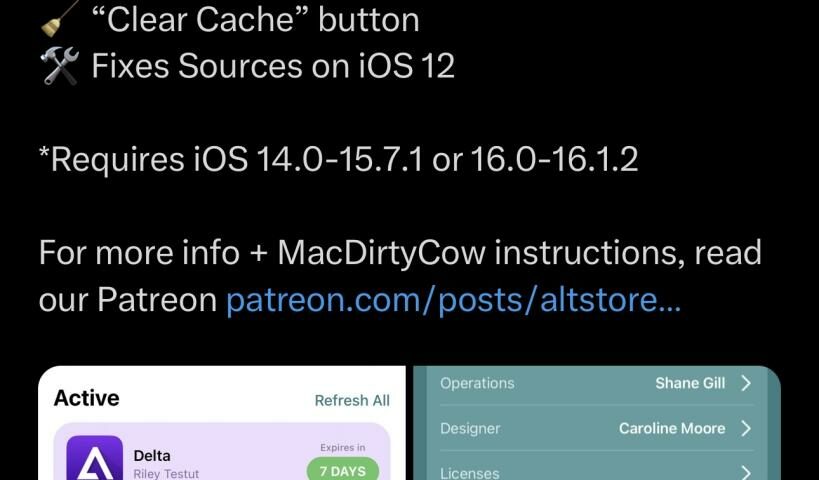 AltStore v1.6.1 beta elimina el límite de tres aplicaciones.