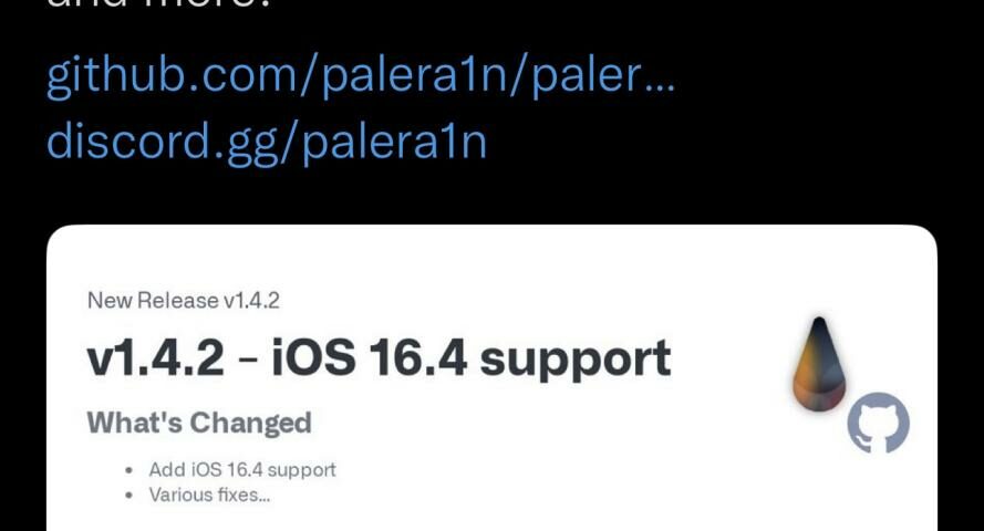 Palera1n Team anuncia la versión 1.4.2 del heredado palera1n jailbreak.