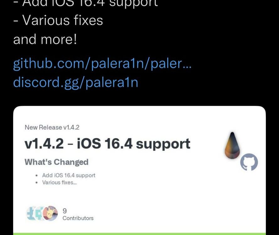 Palera1n Team anuncia la versión 1.4.2 del heredado palera1n jailbreak.