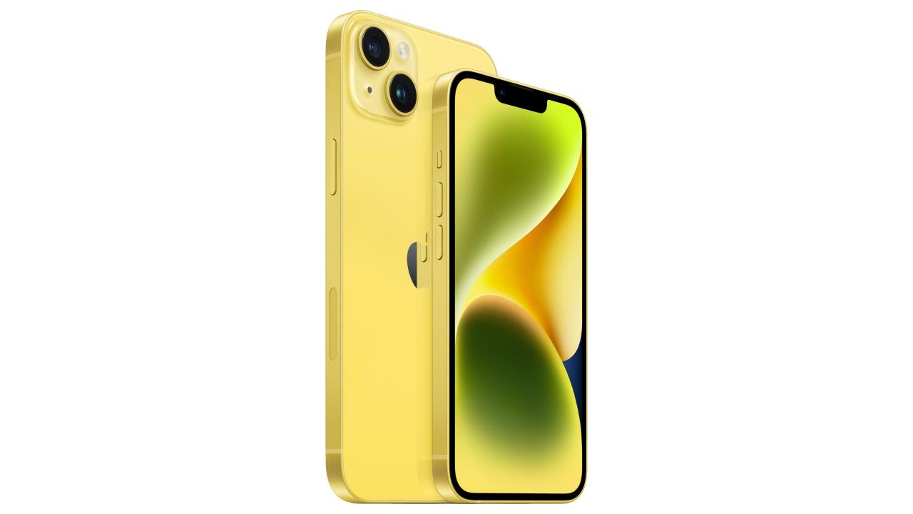 iPhone 14 y iPhone 14 Plus amarillos