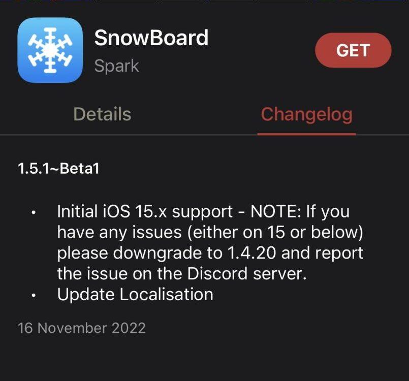 El motor de temas SnowBoard de SparkDev agrega compatibilidad preliminar con iOS 17 para palera1n.