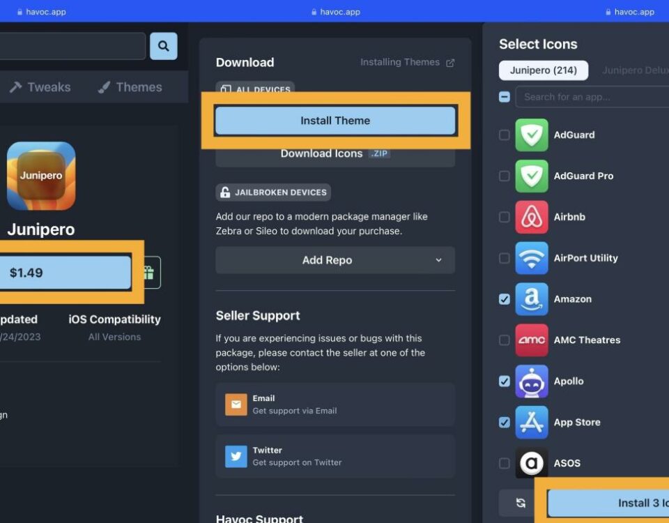 Nuevo descargador de temas de Havoc repo