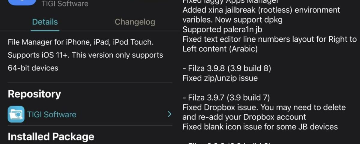 Filza v4.0.1 agrega soporte para jailbreak sin raíz.